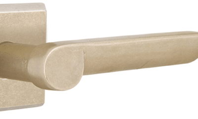 Solid Brass Sandcast Aurora Lever With Square Rosette