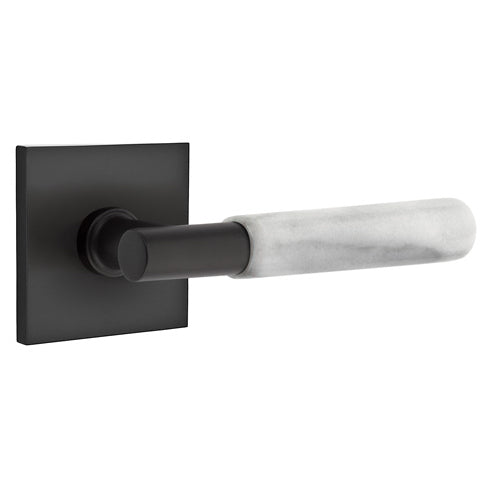 EMTEK Emtek T-Bar White Marble Lever With Square Rosette (Several Finishes Available)