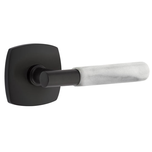 EMTEK Emtek T-Bar White Marble Lever With Urban Modern Rosette (Several Finishes Available)