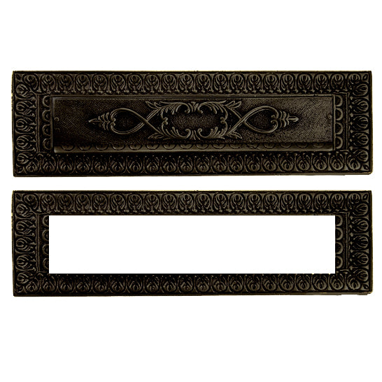 COPPER MOUNTAIN HARDWARE Antique Front Door Mail Slot - Victorian Style (Oil Rubbed Bronze Finish)