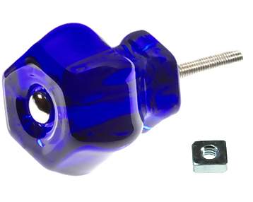 1 1/2 Inch Cobalt Blue Glass Knobs