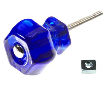 1 1/4 Inch Cobalt Blue Glass Knobs