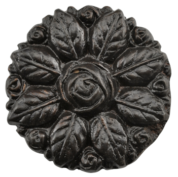 2 1/8 Inch Victorian Floral Rose Cabinet Knob (Oil Rubbed Bronze)