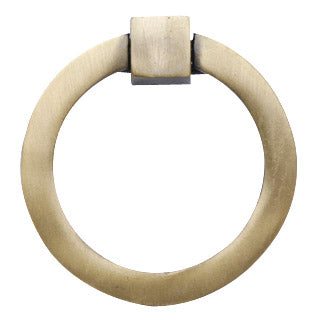 3 Inch Mission Style Solid Brass Drawer Ring Pull (Antique Brass)