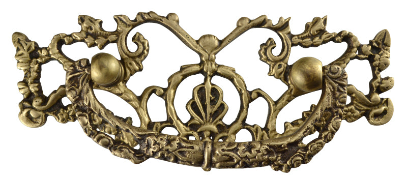 5 3/4 Inch (3 Inch c-c) Ornate Victorian Bail Pull (Antique Brass)