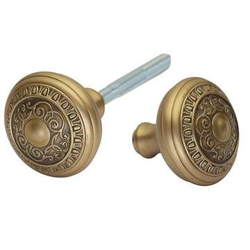 Traditional Egg and Dart Spare Door Knob Set (Antique Brass) COPPER MOUNTAIN HARDWARE