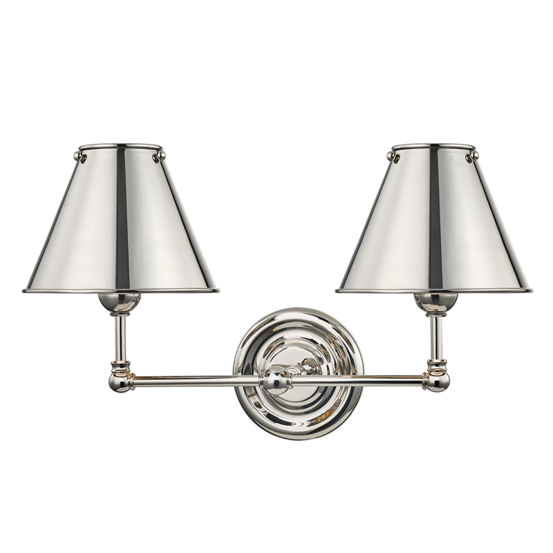 Classic No.1 2 LIGHT WALL SCONCE W/ METAL SHADE