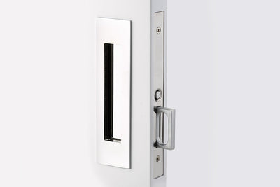 Emtek Narrow Modern Rectangular Brass Mortise Pocket Door (Several Finishes Available)