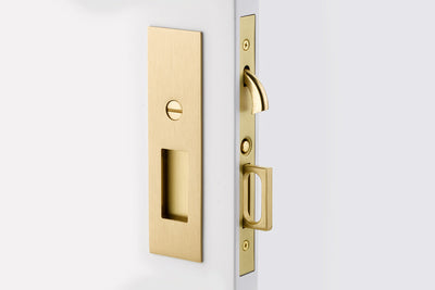 Emtek Narrow Modern Rectangular Brass Mortise Pocket Door (Several Finishes Available)