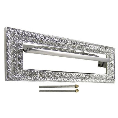 Antique Front Door Mail Slot - Victorian Style (Polished Chrome)
