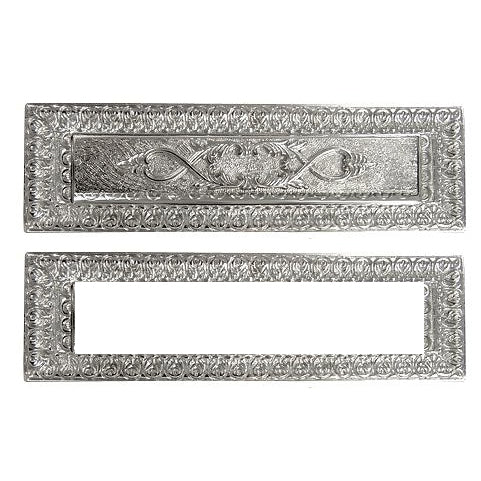 Antique Front Door Mail Slot - Victorian Style (Polished Chrome)