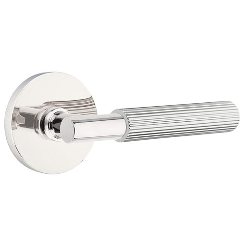 Emtek T-Bar Straight Knurled Lever With Disk Rosette (Several Finishes Available)