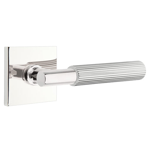 EMTEK Emtek T-Bar Straight Knurled Lever With Square Rosette (Several Finishes Available)