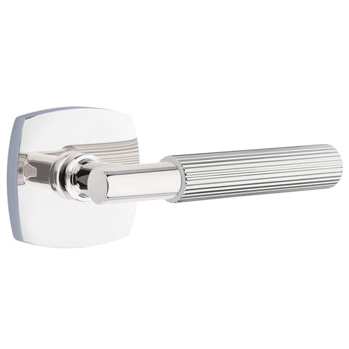 EMTEK Emtek T-Bar Straight Knurled Lever With Urban Modern Rosette (Several Finishes Available)