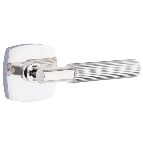 Emtek T-Bar Straight Knurled Lever With Urban Modern Rosette (Several Finishes Available)