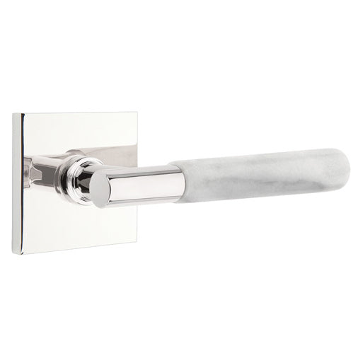 EMTEK Emtek T-Bar White Marble Lever With Square Rosette (Several Finishes Available)