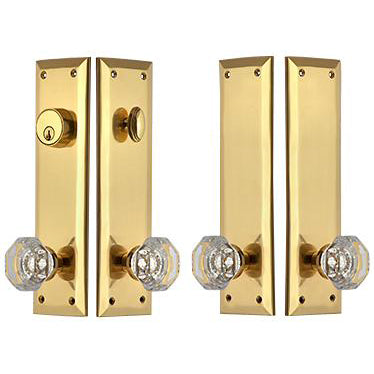 Copper Mountain Hardware Quaker Style Deadbolt Entryway Set (Polished Brass Finish)