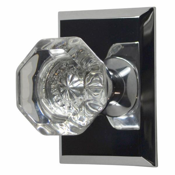 COPPER MOUNTAIN HARDWARE Providence Crystal Door Knob Solid Brass Traditional Plate (Several Finishes Available)