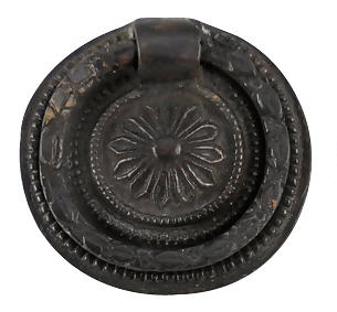 1 3/4 Inch Victorian Style Drawer Ring Pull (Oil Rubbed Bronze)