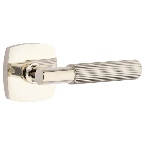 EMTEK Emtek T-Bar Straight Knurled Lever With Urban Modern Rosette (Several Finishes Available)