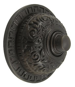 2 7/8 Inch Diameter Eastlake Doorbell (Oil Rubbed Bronze Finish)