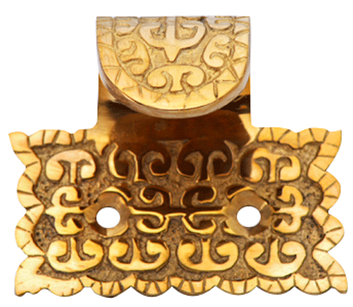 Ornate Victorian Solid Brass Sash Lift (Polished Brass Finish)