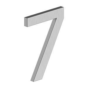 4 Inch Tall E Series Stainless Steel Number 7 (Several Finishes)