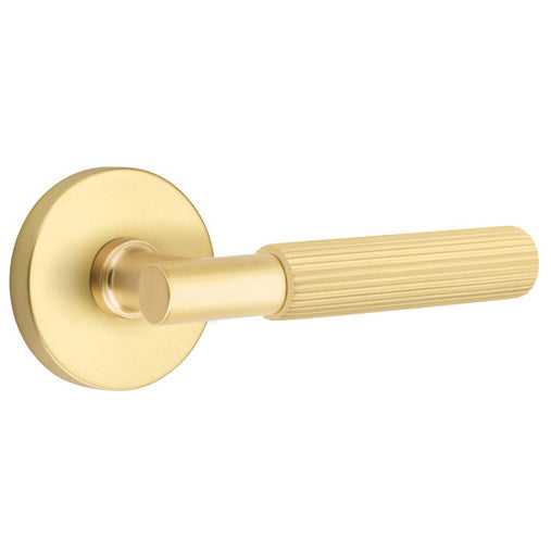 EMTEK Emtek T-Bar Straight Knurled Lever With Disk Rosette (Several Finishes Available)