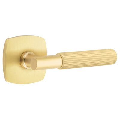 Emtek T-Bar Straight Knurled Lever With Urban Modern Rosette (Several Finishes Available)