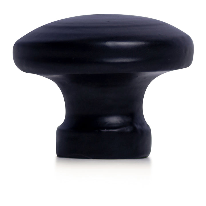 1 3/8 Inch Solid Iron Round Cabinet Knob (Matte Black Finish) COPPER MOUNTAIN HARDWARE