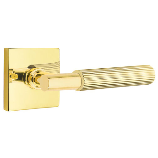 EMTEK Emtek T-Bar Straight Knurled Lever With Square Rosette (Several Finishes Available)