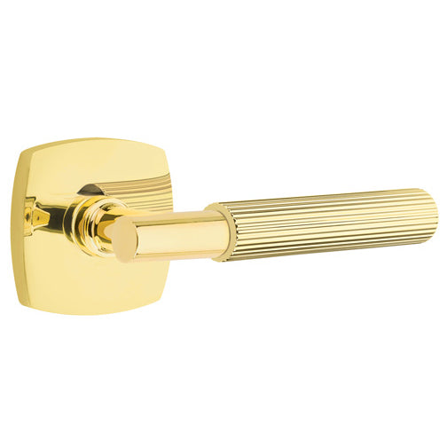 EMTEK Emtek T-Bar Straight Knurled Lever With Urban Modern Rosette (Several Finishes Available)