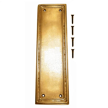 COPPER MOUNTAIN HARDWARE 10 Inch Solid Brass Classic Style Push Plate (Antique Brass Finish)