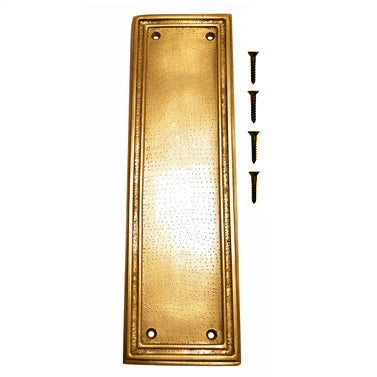 10 Inch Solid Brass Classic Style Push Plate (Antique Brass Finish)