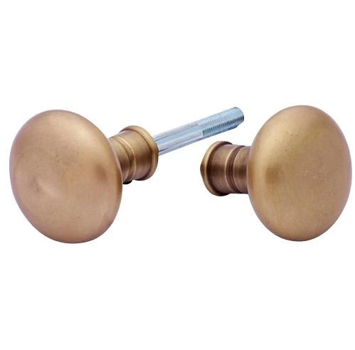 Solid Brass Round Spare Door Knob Set (Antique Brass)