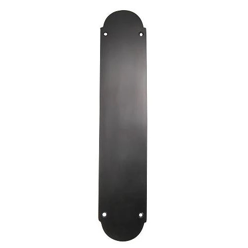 12 Inch Solid Brass Traditional Arched Push Plate (Oil Rubbed Bronze)