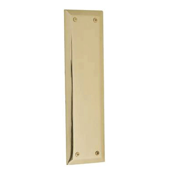 COPPER MOUNTAIN HARDWARE 10 Inch Quaker Style Push Plate (Lacquered Brass Finish)