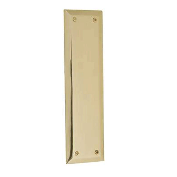 10 Inch Quaker Style Push Plate (Lacquered Brass Finish)