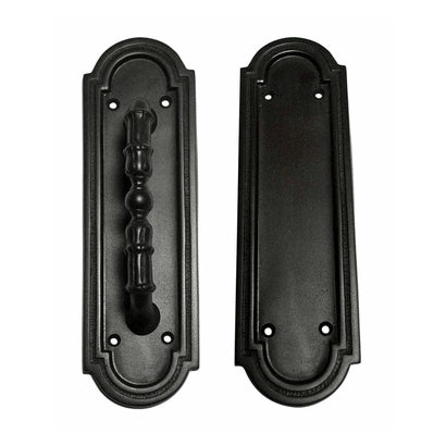 COPPER MOUNTAIN HARDWARE 8 3/8 Inch Solid Brass Arched Style Push And Pull Plate (Oil Rubbed Bronze Finish)