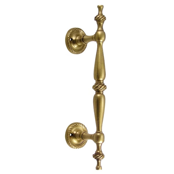 COPPER MOUNTAIN HARDWARE 9 1/2 Inch Solid Brass Georgian Style Handle (Antique Brass Finish)