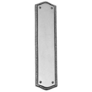 12 Inch Georgian Oval Roped Style Door Push & Plate (Polished Chrome Finish)