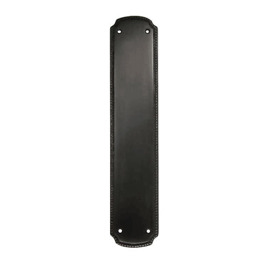 11 1/2 Inch Solid Brass Beaded Push & Plate (Oil Rubbed Bronze Finish)