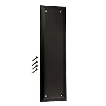 COPPER MOUNTAIN HARDWARE 10 Inch Quaker Style Push Plate (Flat Black)