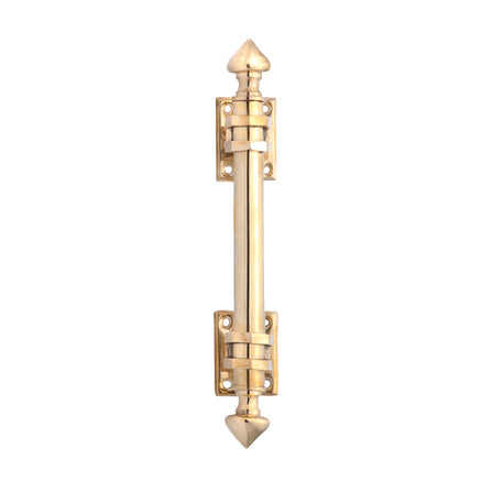 COPPER MOUNTAIN HARDWARE 8 Inch Solid Brass Colonial Style Pull (Polished Brass Finish)