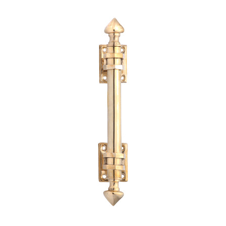 8 Inch Solid Brass Colonial Style Pull (Polished Brass Finish)