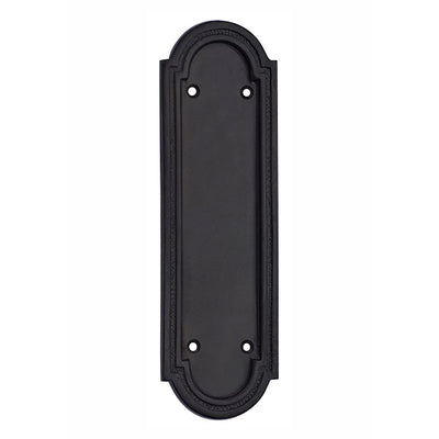 8 3/8 Inch Solid Brass Rounded Georgian Pattern Push Plate (Oil Rubbed Bronze Finish)