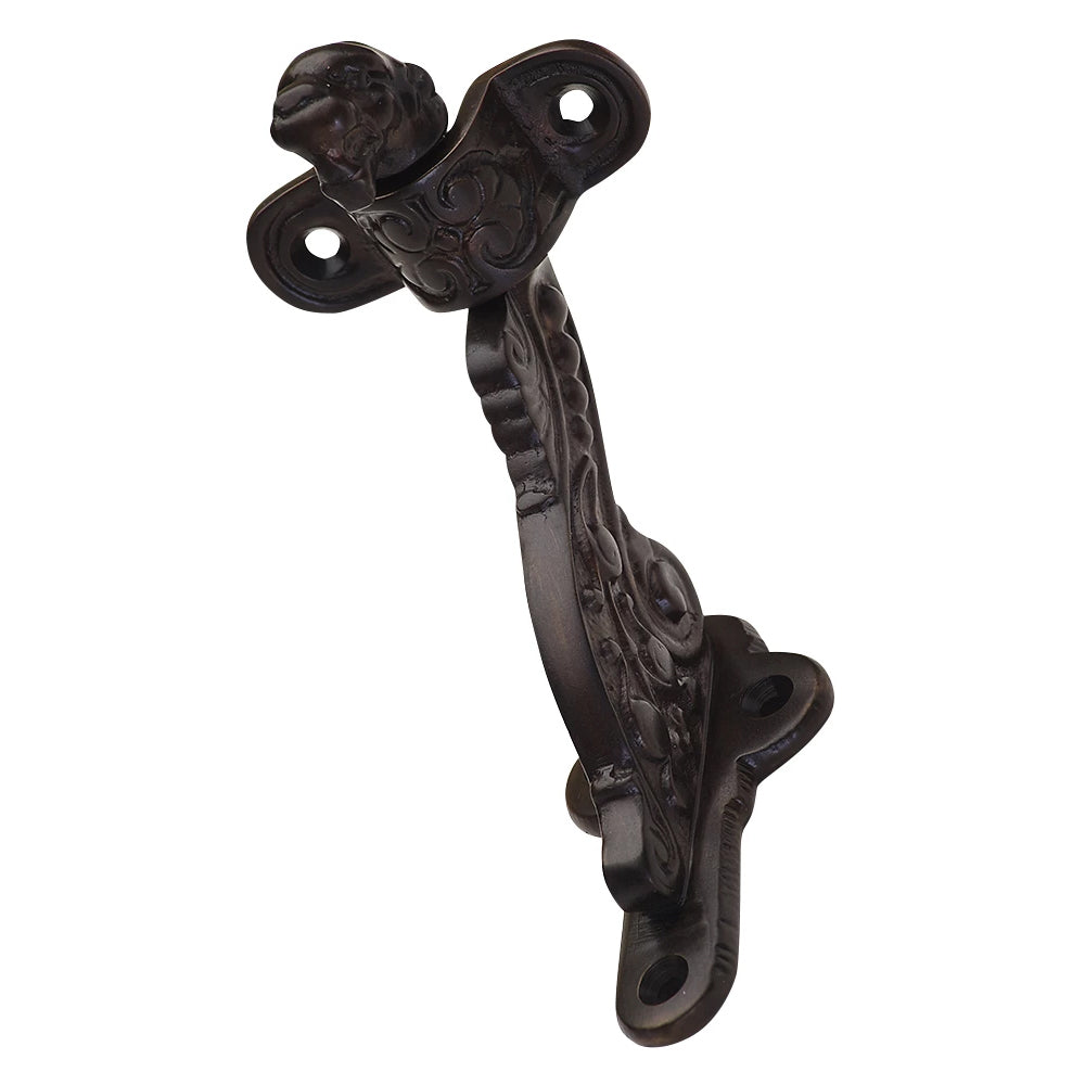 4 Inch Solid Brass Lost Cast Wax Lion Head Stair Rail Bracket (Oil Rubbed Bronze Finish) COPPER MOUNTAIN HARDWARE