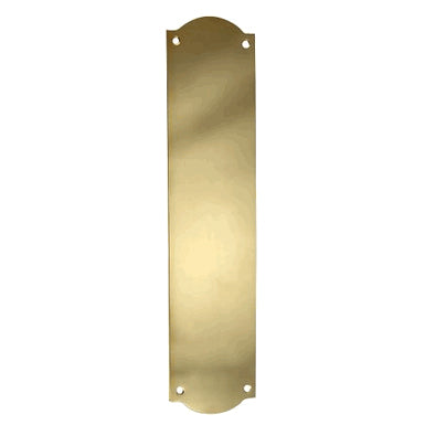 COPPER MOUNTAIN HARDWARE 12 Inch Solid Brass Oval Push Plate (Polished Brass Finish)