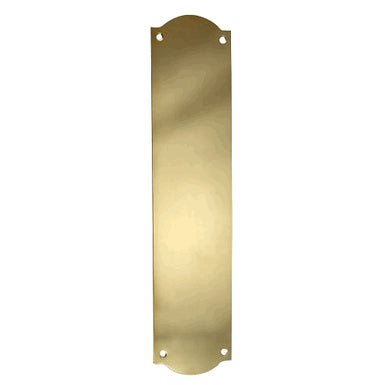 12 Inch Solid Brass Oval Push Plate (Polished Brass Finish)