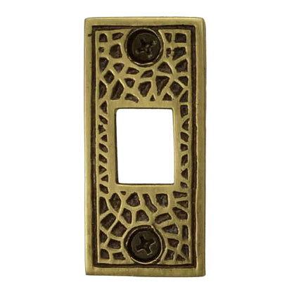 Solid Brass Craftsman Pocket Door Strike Plate (Antique Brass Finish) COPPER MOUNTAIN HARDWARE